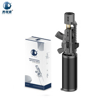 Briquet torche au butane GF-917, haute température, coupe-vent, flamme bleue, logo imprimé, en forme de pistolet, type Glock