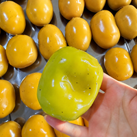 Balle anti-stress ASMR souple et croustillante en forme de pudding au caramel, jouet sensoriel à presser non rebondissant pour enfants et adultes