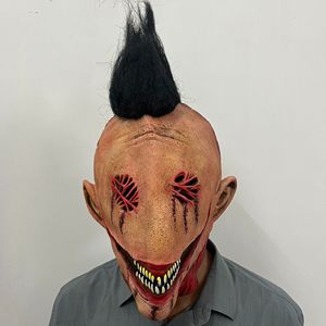 Masque de monstre Halloween Horreur Bouche de Poisson Fendue en Latex, Effet Sanglant et Souriant, pour Fête Déguisée, Accessoire de Déguisement - Product Image 1