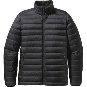 Chaqueta a prueba de viento con capucha desmontable de gran tamaño cálida y ligera personalizada para hombre, chaqueta acolchada para hombre