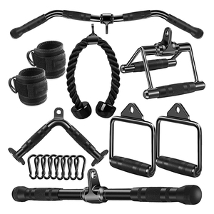 <span class=keywords><strong>Barra</strong></span> de prensa para tríceps, accesorios de entrenamiento integrados para gimnasio, <span class=keywords><strong>barra</strong></span> de tríceps, barras desplegables para ejercicio, manijas, kit de <span class=keywords><strong>polea</strong></span> para tríceps - Product Image 1