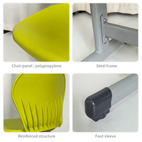 Chaise ergonomique moderne en polypropylène pour enfants d'âge préscolaire en Indonésie, avec assise de soutien, hauteur réglable, pour l'apprentissage actif et l'étude