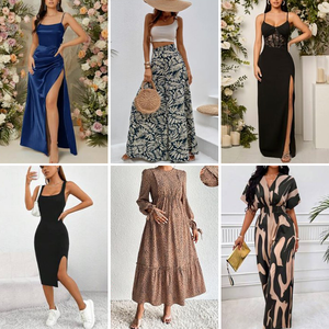 Lote al por mayor de vestidos casuales usados estampados, envío aleatorio - Product Image 1