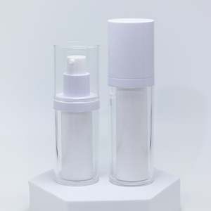 Flacon cosmétique airless de haute qualité 30ml 15ml, flacon pompe airless unique en acrylique avec couleur pour l'emballage de crème solaire et de lotion - Product Image 4