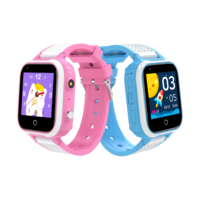 Nouvelle Montre Connectée 4G Populaire pour Enfants avec Carte SIM, Appel Vidéo, Étanchéité IP67, Bouton SOS, Localisateur GPS, Lampe Torche et 7 Jeux – Modèle Carré
