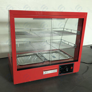 Vitrine chauffante pour aliments / Vitrine chauffante pour pizzas <span class=keywords><strong>et</strong></span> tartes / Vitrine chauffante électrique en verre incurvé pour aliments. - Product Image 6