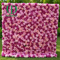 Backdrop Dinding Bunga Mawar Hydrangea Buatan Tangan 3D 5D Real Touch untuk Dekorasi Rumah, Pesta Pernikahan, dan Fotografi Grosir