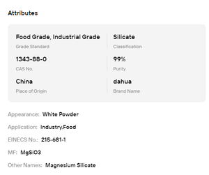Silicate de magnésium MgSiO3 en poudre pour filtre à huile, qualité alimentaire, fourni par l'usine, au meilleur prix - Product Image 6
