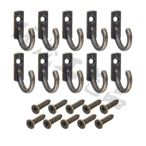 Mini crochets muraux Platinum Link en alliage de zinc, à trou unique, 50 pièces avec vis pour rangement dans les tiroirs - Product Image 3