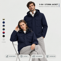 Veste de printemps unisexe avec logo personnalisé, imperméable 75D, doublure en graphène, fermeture éclair YKK, 6 couleurs, tailles S-4XL, vente en gros directe d'usine ODM