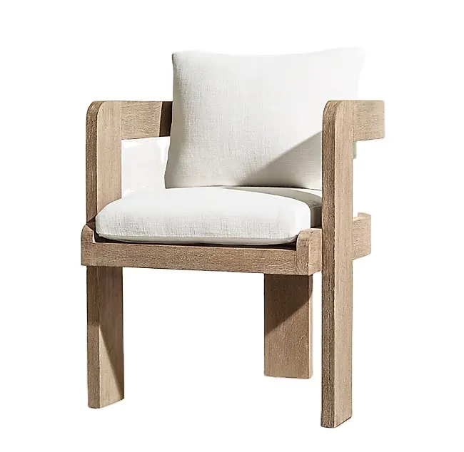 Ucuz fiyat tik ahşap kapı tik sandalyeler dış mekan mobilyası basit tasarım ahşap yemek sandalyesi