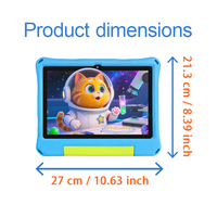 Nouvelle tablette éducative pour enfants de 10,1 pouces, SIM 4G, 3 Go + 32 Go, processeur MTK Octa Core, batterie 4000 mAh, Wi-Fi, Android 10, appareil photo 2 MP + 5 MP, résistance aux chutes