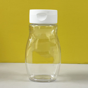 Bouteille en plastique PET à inverser, bouteille à presser en plastique pour ketchup, miel, sauce piquante avec bouchon à clapet - Product Image 2