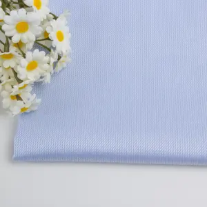 Erkekler tekstil için 42 stok malzeme ipliği boyalı sıvı amonyak jakarlı mavi pamuklu dokuma kumaş gömlek