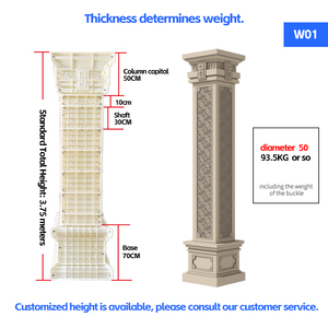 Nhà máy thiết kế ABS nhựa trang trí ngoài trời khuôn vật liệu xây dựng cho bê tông đúc-Roman cột vuông khuôn - Product Image 2