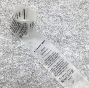 Étiquettes de lavage et d'entretien pour vêtements, transparentes, écologiques, en TPU imprimé, imperméables, à coudre - Product Image 1