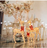Grandes lumières extérieures de motif de famille de renne de la lumière 3D de décoration de Noël pour la décoration créative de vacances de centre commercial
