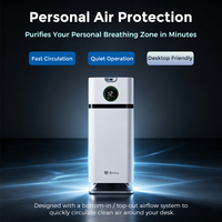 Purificateur d'air automatique Airdog X1 avec affichage en temps réel du CO2 et de l'AQI, filtre lavable et réutilisable