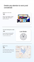 Traceur Bluetooth intelligent à double système compatible avec Find My et Find Hub pour retrouver clés, bagages et animaux de compagnie