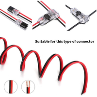 Connecteur enfichable à double fil Connecteurs de fil LED à 2 broches enfichables à connexion rapide Connecteurs de fil basse tension pour GPS de voiture