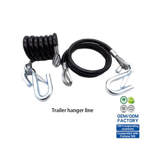 Câbles de remorquage robustes galvanisés avec tendeur et crochet de sécurité pour remorques - Product Image 1