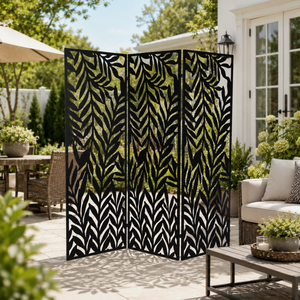 Écran de Confidentialité Métallique Personnalisé 71'' H, Panneau Décoratif d'Extérieur pour Balcon, Terrasse, Jardin, Clôture - Product Image 1