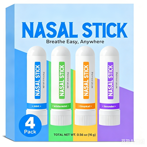 Bâtonnet nasal inhalateur portable à l'<span class=keywords><strong>huile</strong></span> <span class=keywords><strong>essentielle</strong></span> pure d'arbre à thé, menthe tropicale, menthe d'hiver et <span class=keywords><strong>lavande</strong></span> pour un soulagement instantané des allergies nasales - Product Image 1
