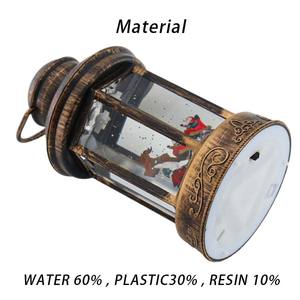 فانوس عيد الميلاد مع بريق غزل الحيوانات المائية المشهد بطارية تعمل بالطاقة الغزلان سحب عربة الأسرة من أجل ، - Product Image 4