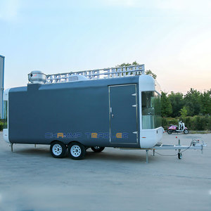 नई मोबाइल फूड कार्ट पूरी तरह से सुसज्जित कस्टम एल्यूमीनियम और फाइबरग्लास फूड ट्रक बिक्री के लिए चिप्स आवेदन के लिए पूर्ण रसोई - Product Image 3