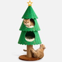 Arbre à chat de Noël en feutre et lin, écologique, facile à assembler, design intime – Bestseller transfrontalier pour la maison, style réparateur