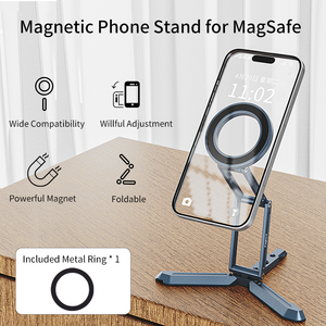 Soporte Magnético con Ventosa, Ajustable 360°, Material de Aluminio, Plegable, para Teléfono, Transmisión en Vivo, Fotografía - Product Image 1