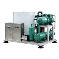 Machine à glace en flocons 5T/24H, moteur et pompe haute efficacité, usage commercial, économie d'énergie, fiable, automatique