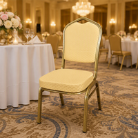 Chaise de conférence rembourrée en tissu, échantillon gratuit d'usine, mobilier d'hôtel, chaise de salle à manger empilable pour événements