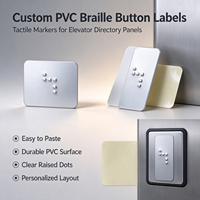 Autocollants en PVC Braille pour boutons d'ascenseur, étiquettes tactiles autocollantes, marqueurs de sol à points en relief personnalisés, guides pour bâtiments publics