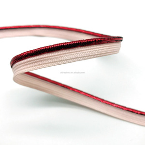 Cordoncino Piatto Intrecciato in Lurex Rosso 3mm, Ecologico, 100% Poliestere ZIMEX per Borse, Abbigliamento, Scarpe, Tessili per la Casa - Product Image 1