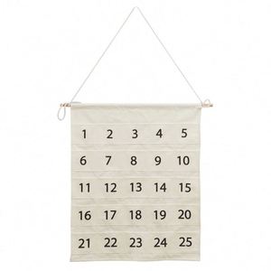 Calendario de Adviento de tela colgante con logo impreso, calendario de Adviento de Navidad vacío, ¡en oferta! - Product Image 1