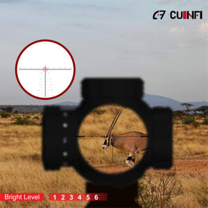 Lunette de tir Cuinfi 1-10x28 LPVO FFP avec verre ED japonais, réticule gravé, 6 niveaux d'éclairage rouge, aluminium de qualité aéronautique - Product Image 5