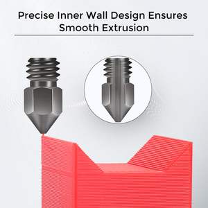 Creality - Juego de 8 Boquillas para Impresora 3D de 0,2 mm, 0,4 mm, 0,6 mm, 0,8 mm y 1,0 mm, Acero Endurecido MK8, Extrusor de Metal de Tungsteno para Impresión 3D - Product Image 3