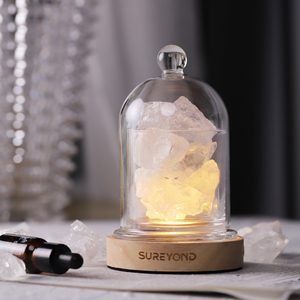 Quemador de Aroma de cuarzo blanco, aceite esencial de piedra de roca, sal de cristal <span class=keywords><strong>del</strong></span> <span class=keywords><strong>Himalaya</strong></span> pura 100%, difusor curativo, navidad - Product Image 3