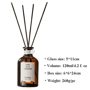 Hot sậy khuếch tán 120ml tinh dầu Nhà khuếch tán mùi hương cho trang trí nội thất sang trọng tùy chỉnh hổ phách khuếch tán lâu dài hương thơm món quà kỳ nghỉ - Product Image 3