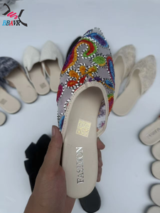 Large Size Mix <b>Half</b> <b>Slip</b>-On Women's Platform Beach Party Sandals with PU Upper - Product Image 3