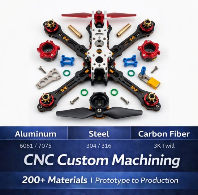 Custom CNC Machining Service for Drone Parts | Aluminum | Fast Quote | OEM