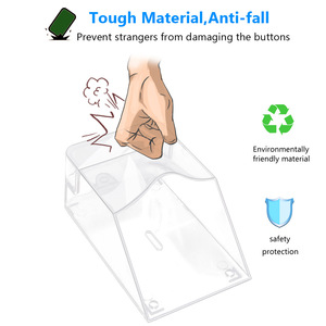 Housse de protection pour sonnette, sonnette sans fil domestique étanche, boîte transparente résistante aux intempéries et aux éclaboussures, plaque signalétique pour bouton - Product Image 3