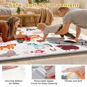 Premium Schaumstoff-Spielmatte für Babys mit Waschbarem Bezug - Product Image 4