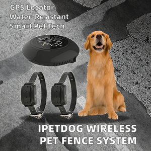 IPetDog Portable Wireless Electric Pet <b>Dog</b> Fence Training System Plastic Underground Shock <b>Collar</b> with Pet Tracking - Product Image 3