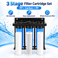 Système de filtration d'eau Big Blue avec cartouche remplaçable pour la purification de l'eau de puits et des eaux souterraines de toute la maison