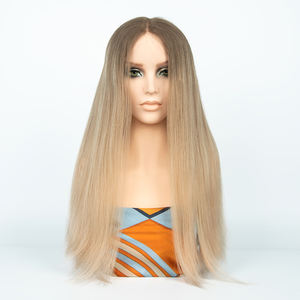 Perruque Kosher Blonde Balayage de Qualité Supérieure en Cheveux Humains Vierges Européens, Perruque Juive Lace Top Body Wave Lace Front pour Femmes Blanches - Product Image 5