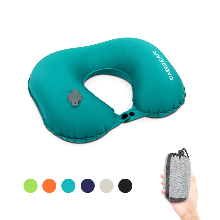 Лидер продаж на Amazon, дорожная подушка для отдыха, надувная U-образная Шейная подушка для кемпинга