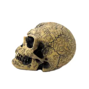 고딕 디자인 스팀 펑크 수지 인간의 두개골 머리 동상 장식