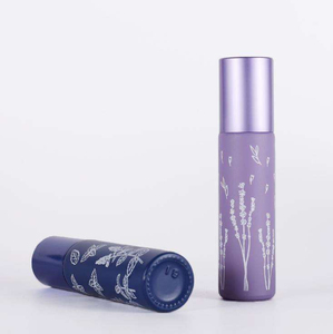 Custom <b>Macaron</b> Colorful Roll-On Glass Perfume Bottle 10ml Silk Screen Printing Flower Pattern Cylinder Shape Personal 100pcs <b>Box</b> - Product Image 5